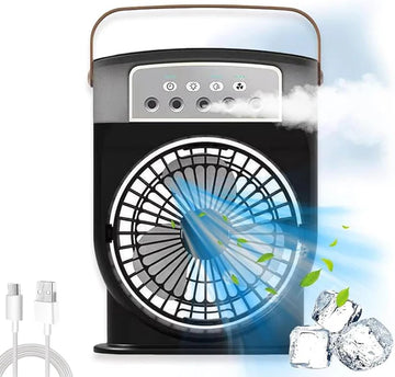 3 In 1 Portable Air Cooling Fan (Rechargeable)